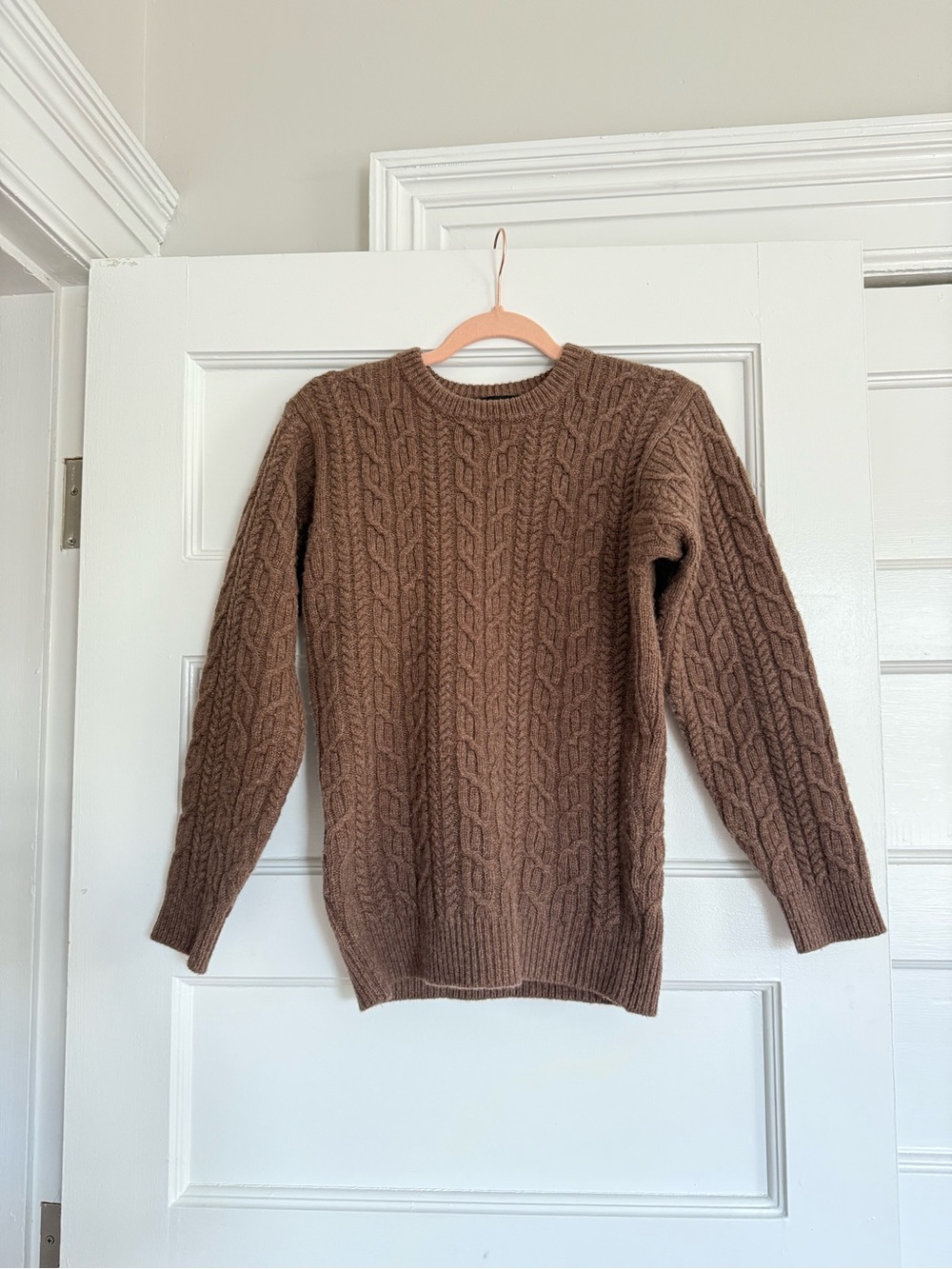 Walker Slater Edinburgh Erica Lambswool Crewneck Sweater — Brown